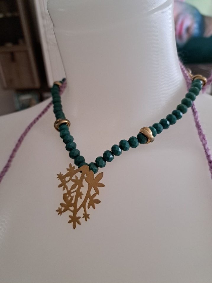 Boncuklu Turkuaz Kadın El Zinciri - Görsel 2