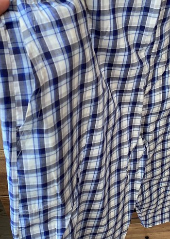 Erkek Mavi Kareli Midi Pijama Altı - Görsel 5