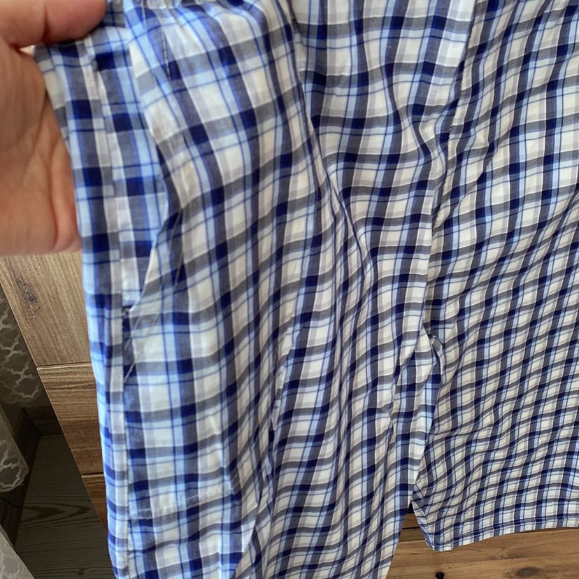 Erkek Mavi Kareli Midi Pijama Altı - Görsel 5