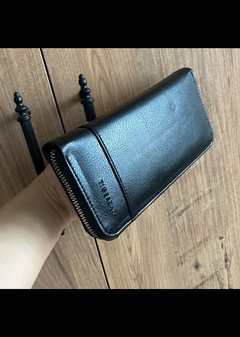 Siyah Deri Fermuarlı Kadın Cüzdanı - Görsel 3