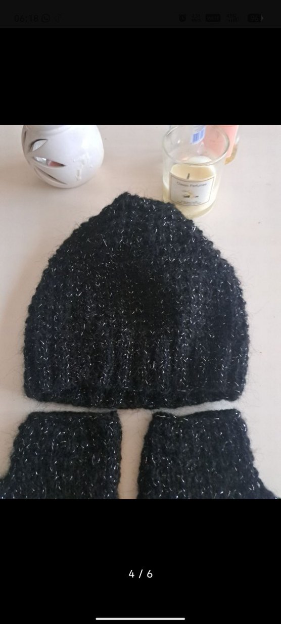 Örgü Kadın Eldiven bere - Görsel 4