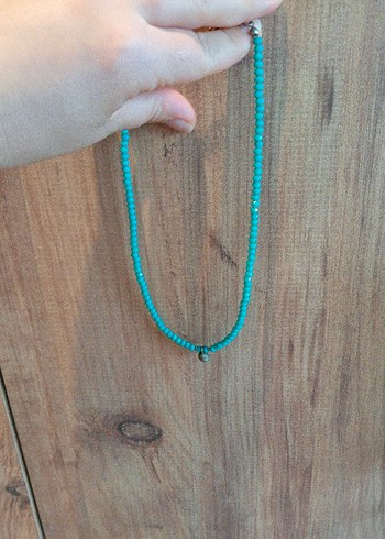 Turkuaz Boncuklu Bohem Kolye - Görsel 5