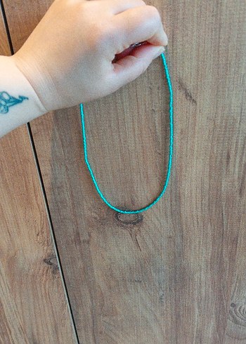 Turkuaz Boncuklu Bohem Kolye - Görsel 3