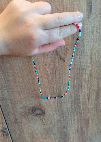 Turkuaz Boncuklu Bohem Kolye - Görsel 4