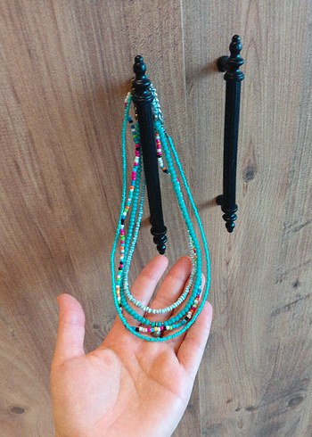 Turkuaz Boncuklu Bohem Kolye - Görsel 2