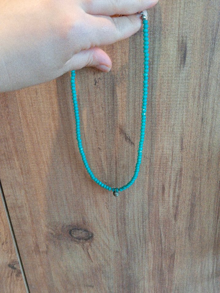 Turkuaz Boncuklu Bohem Kolye - Görsel 5