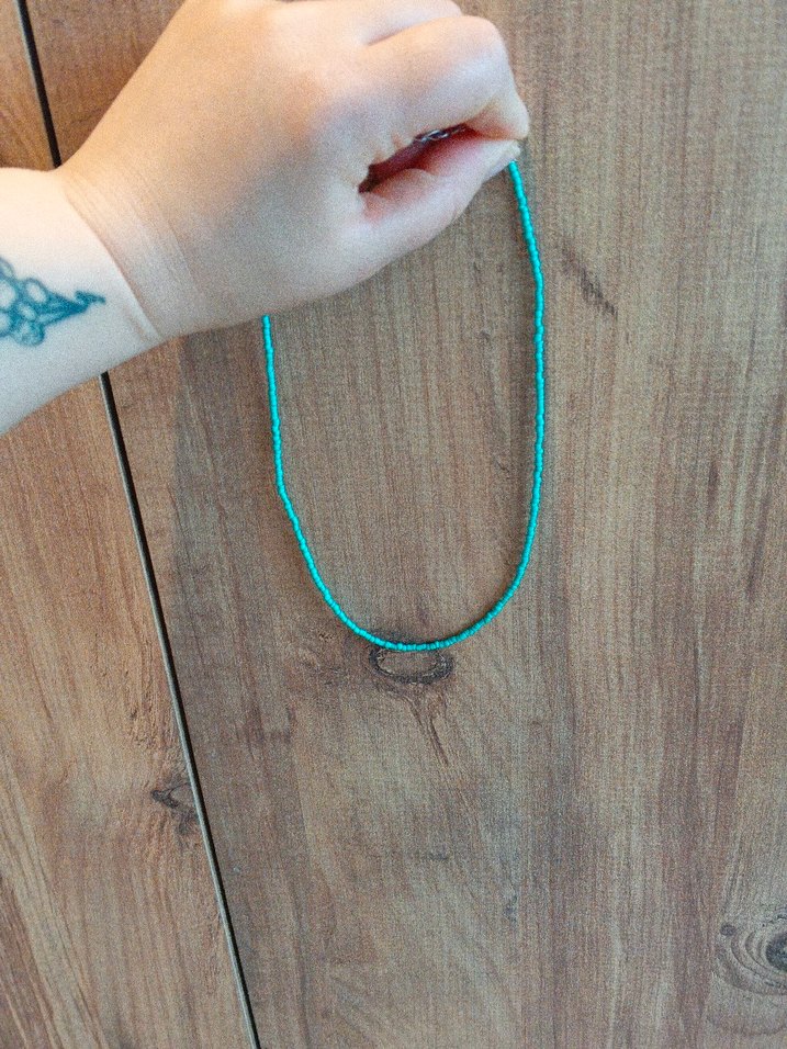 Turkuaz Boncuklu Bohem Kolye - Görsel 3