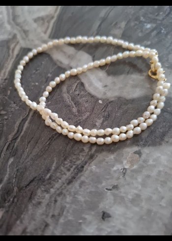 3mm pudra pembe gerçek İnci Kolye - Görsel 5