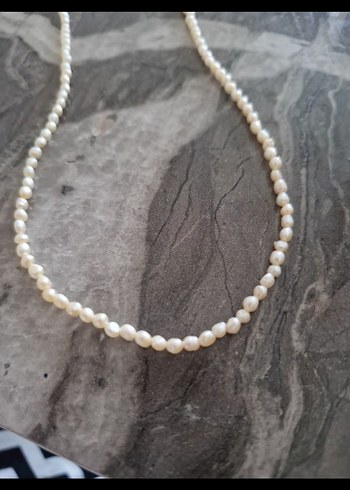 3mm pudra pembe gerçek İnci Kolye - Görsel 2