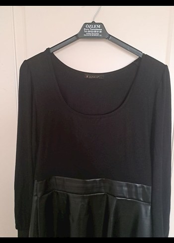 Siyah Deri Kemerli Mini Goth Elbise - Görsel 3