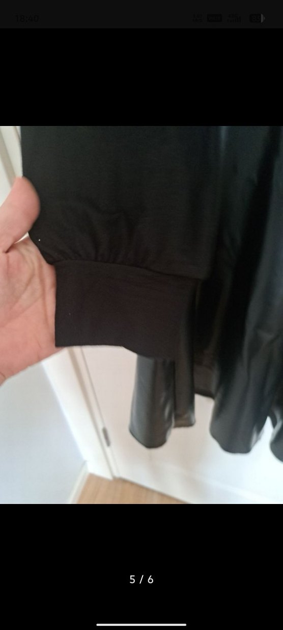 Siyah Deri Kemerli Mini Goth Elbise - Görsel 5