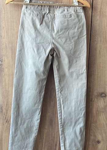 10 Yaş Beden Bej Erkek Çocuk Denim Pantolon