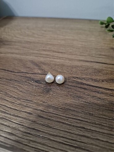 Beden ten rengi Renk 9mm gerçek inci küpe