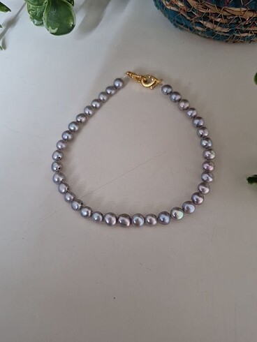 6mm gerçek yassi inci halhal