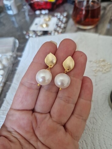 13mm gerçek inci küpe