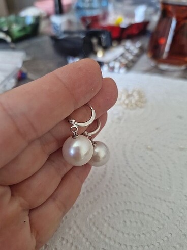 Beden 13mm gerçek inci küpe