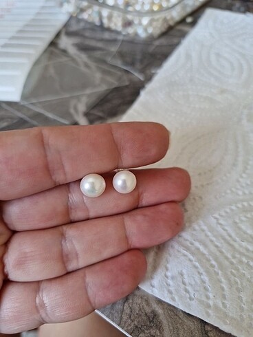 Diğer 8mm gerçek inci küpe