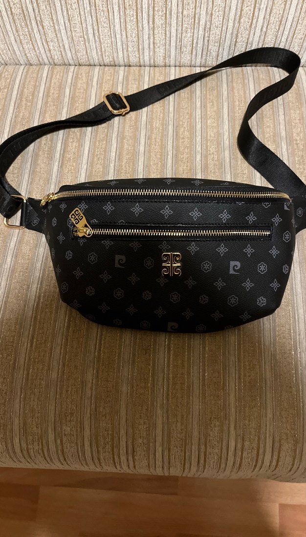 Kadın Siyah Deri Baskılı Bel Çantası - Görsel 2