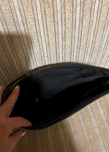 Boncuk İşlemeli Siyah Bohem Kadın Clutch Çanta - Görsel 4