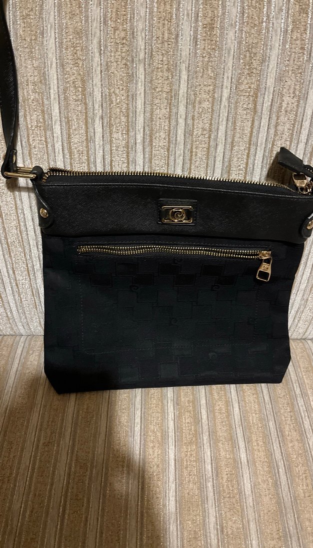 Siyah Deri Tokalı Kadın Çanta - Görsel 2