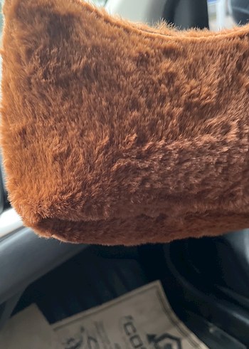 Kahverengi Süet Tüylü Kadın Omuz Çantası - Görsel 4