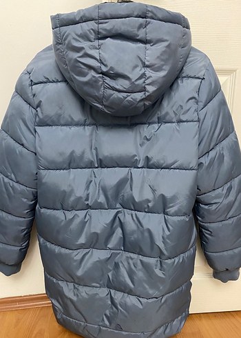 Gri Kapüşonlu Erkek Çocuk Mont - Görsel 2