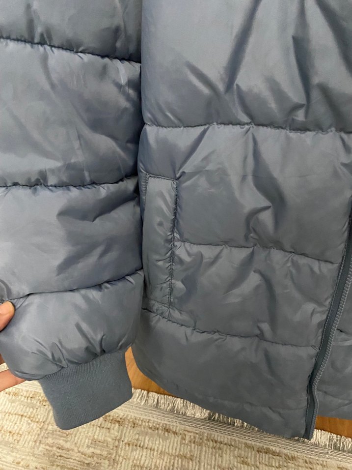 Gri Kapüşonlu Erkek Çocuk Mont - Görsel 3