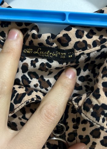Leopar Desenli Uzun Kollu Kadın Gömlek - Görsel 4