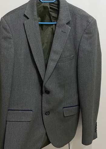Düğmeli Gri Erkek Takım Ceketi - Görsel 2