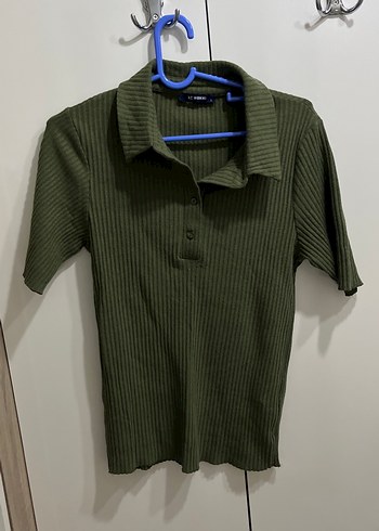 Düğmeli Koyu Yeşil Erkek Polo Tişört - Görsel 3