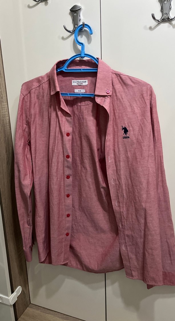 Pembe Uzun Kollu Keten Erkek Gömlek - Görsel 2