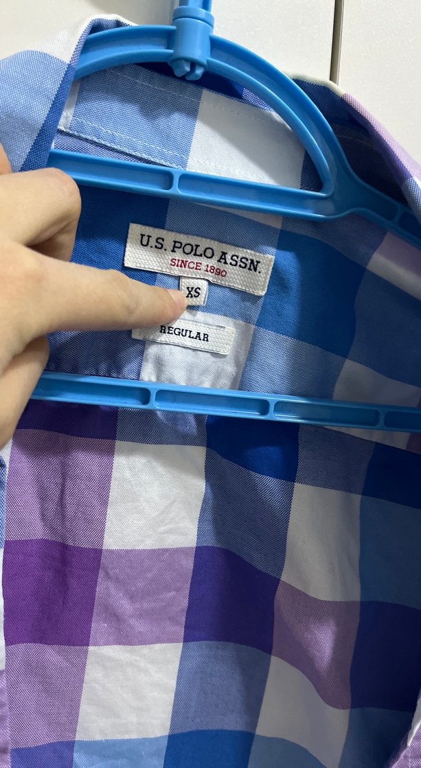 Mor Ekose Desenli Pamuklu Kadın Gömlek - Görsel 3