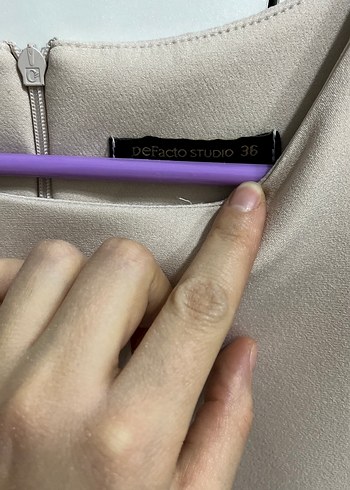 Bej Midi Kadın Günlük Elbise - Görsel 3