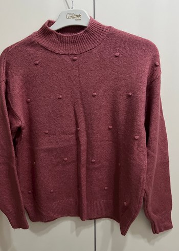 Bordo Kadın Triko Oversize Kazak - Görsel 2