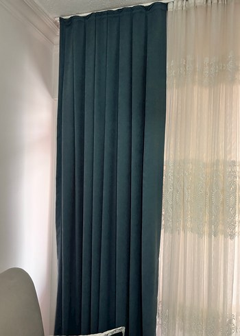 Tek Renk Turkuaz Fon Perde - Görsel 2