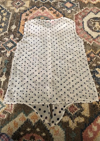 Puantiye Desenli Bohem Kız Yelek - Görsel 4