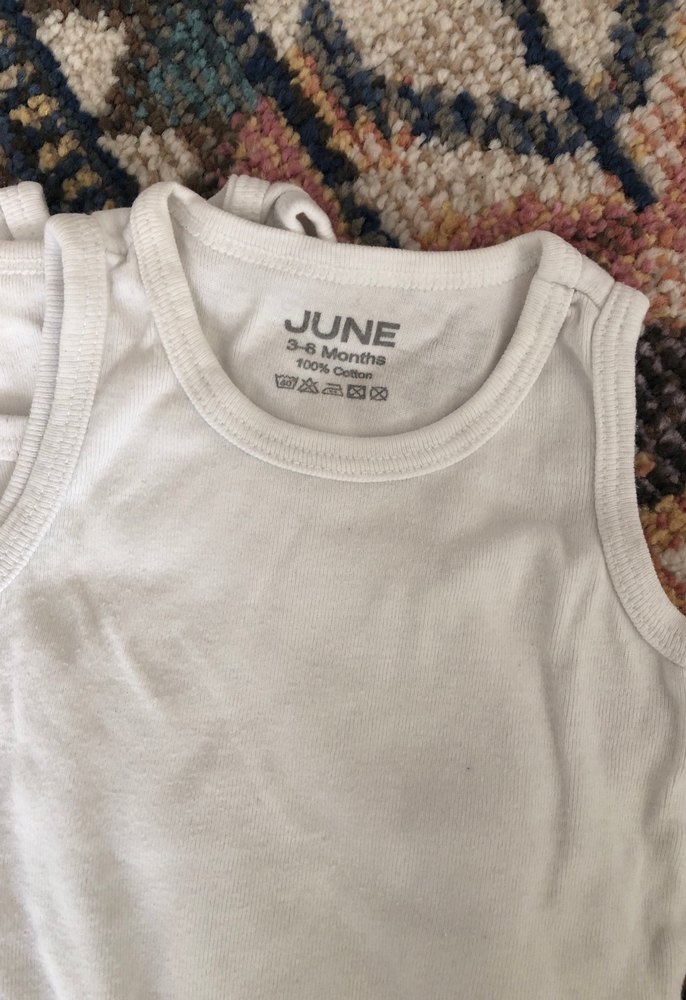 Bebek Erkek Kolsuz Beyaz Pamuklu Body - Görsel 2