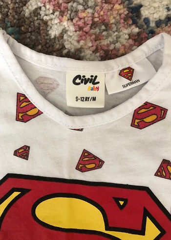 Beyaz Süperman Baskılı Renkli Çocuk Atlet - Görsel 2