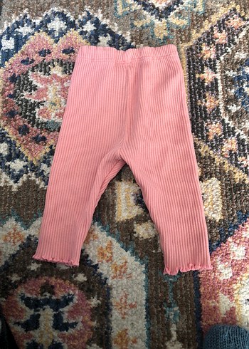 Kız Çocuk Pembe Pileli Tayt - Görsel 3