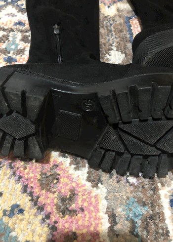 Kadın Siyah Dizüstü çorap Çizme - Görsel 2