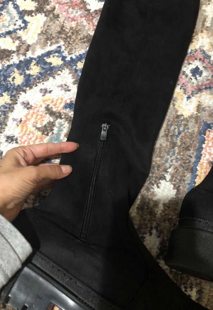 Kadın Siyah Dizüstü çorap Çizme - Görsel 3