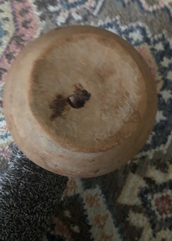 Koyu Kahverengi Kulplu Seramik Vazo - Görsel 4