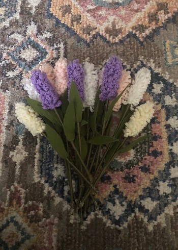 Bohem Tarzı Örgü Çiçek Broş Seti - Görsel 2