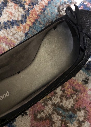 Kızlar için Siyah Tokalı Bale Düz Ayakkabı - Görsel 2