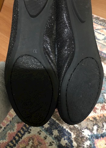 Kızlar için Siyah Tokalı Bale Düz Ayakkabı - Görsel 4