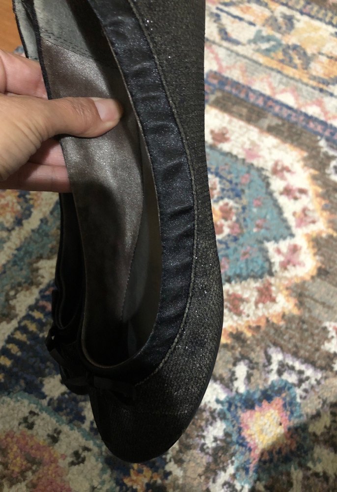 Kızlar için Siyah Tokalı Bale Düz Ayakkabı - Görsel 3