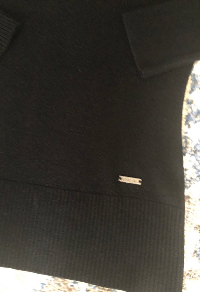 Siyah Uzun Kollu Dar Kesim Kadın Kazak - Görsel 3