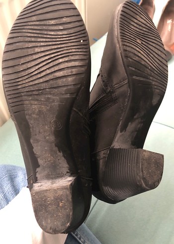 Siyah Deri Kadın Yüksek Topuklu Bot - Görsel 7