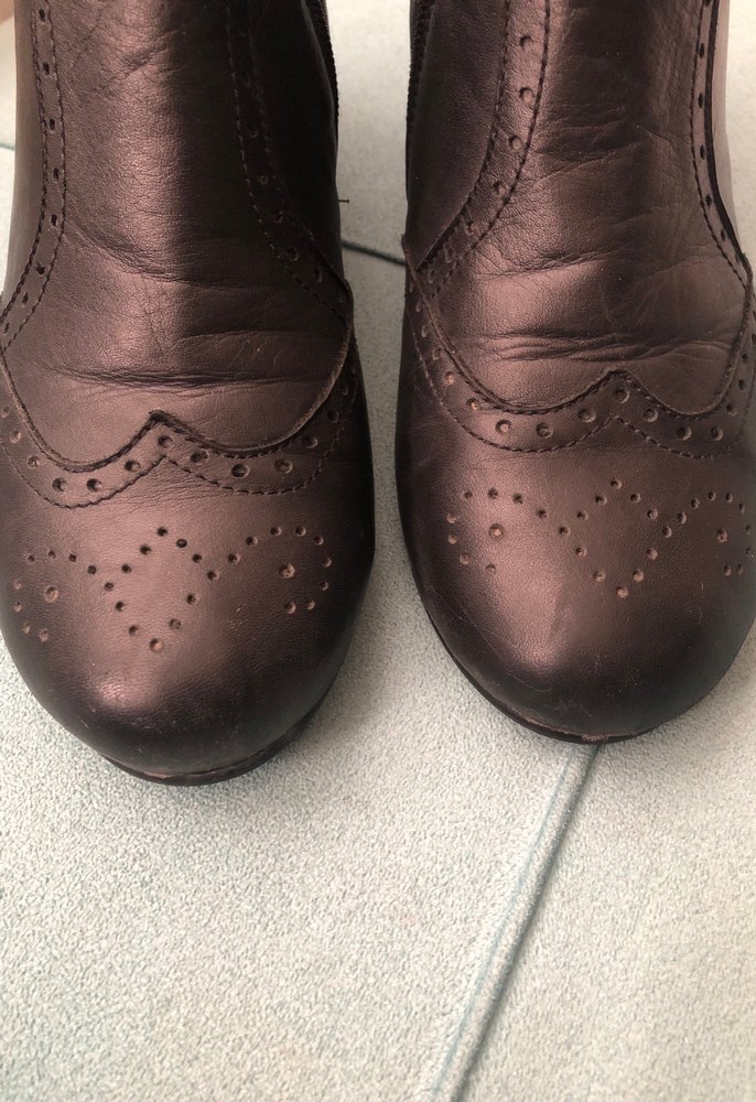 Siyah Deri Kadın Yüksek Topuklu Bot - Görsel 2