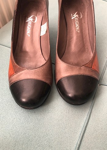Kahverengi Deri Kemerli Dolgu Topuklu Kadın Ayakkabı - Görsel 5